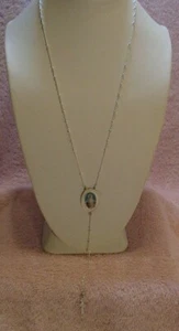 Devoted Faith Rosary-Inspired Cross Sterling Silver Lariat Necklace - Picture 1 of 6