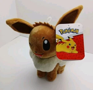 Pokemon Pikachu Bulbasaur Eevee 8" Plush Stuffed Animal Toy w/tag Winking - Picture 1 of 10