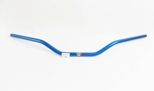 MOTORCYCLES ALUMINUM HANDLEBAR W=33.5" D=7/8" 22mm BLUE CAGIVA YAMAHA HONDA PUCH - Picture 1 of 3