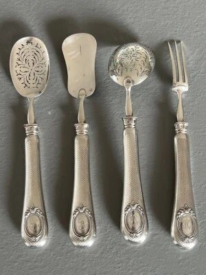 Beautiful Sterling Silver Service Minerva Mark By Silversmith Felix Merle 19th C - Image 1 of 4