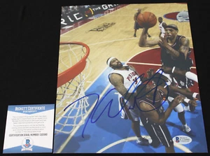 Kenyon Martin signed 8 x 10, New Jersey Nets, Nuggets, Bearcats, Beckett BAS - Picture 1 of 2
