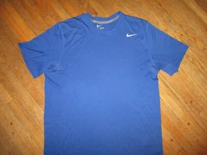 ROYAL BLUE NIKE DRI FIT PERFORMANCE T SHIRT Fitness Training Workout Adult LARGE - Picture 1 of 3