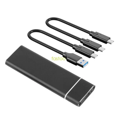 USB 3.1 to PCI-E NVMe M.2 M-Key SSD HDD 10Gbps External Enclosure Case Box New - Image 1 of 4