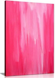 Pink Abstract Canvas Wall Art Picture Print - Picture 1 of 1
