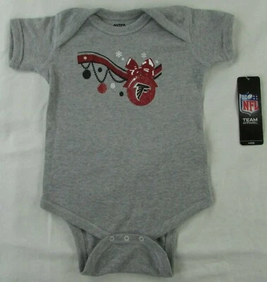 Body manga corta Atlanta Falcons NFL Outer Stuff bebé tema de Navidad Foto 1 de 4