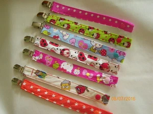 Schnullerkette Schnullerband Nuckelkette 7 Motive Hello Kitty ,Marienkäfer,Eule - Bild 1 von 6