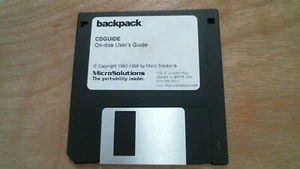 backpack CDGUIDE on-disk User's Guide MicroSolutions - 3.5" floppy disk - Picture 1 of 2