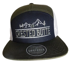 Crested Butte Hat Snapback Trucker Colorado USA Embroidery Unisex Cap    CO - Picture 1 of 5