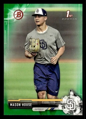 2017 BOWMAN DRAFT MASON HOUSE BD-97 MINT GREEN 1ST RC 72/99 SAN DIEGO PADRES - Image 1 of 2
