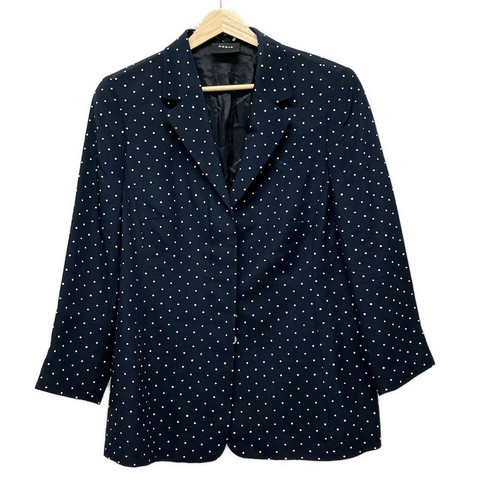 OFF WHITE AKRIS Giacca da donna color crema blu scuro