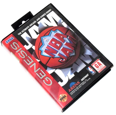 NBA Jam (Sega Genesis, 1994) Great Shape - Complete CIB w/ Manual & Acclaim Case - Image 1 of 4