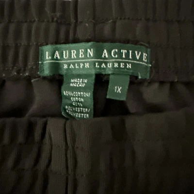 Ralph Lauren Women’s Dark Brown Cotton Polyester Pants 1X Zipper Front Pockets - Image 1 of 4