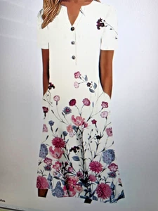 Akivide Damen Boho Maxikleid.  Medium.  5'6" oder größer. Neu mit Etikett in Plastiktüte. - Bild 1 von 3