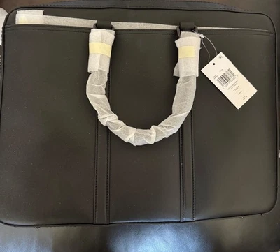 COACH Metropolitan Slim Leather Briefcase  Black NEW - Image 1 of 4