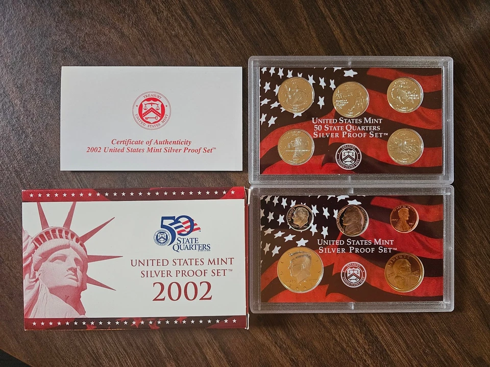 2002 US Mint Silver Proof Set in Box with COA - Image 1 of 1