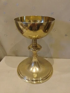 CALICE/coupe ARGENT Vermeil/pied Metal/MILLIEU XXè/H.19,2cm, BRUT 464gr/Belguque - Picture 1 of 8