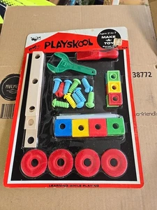 JUEGO DE CONSTRUCCIÓN MAKE-A-TOY PLAYSKOOL AÑOS 60 NUEVO EN CAJA VINTAGE 803 - Imagen 1 de 8