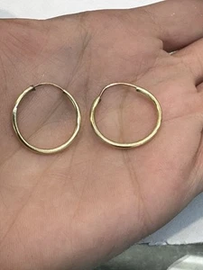 14k Gold Endless Hoops - Picture 1 of 3