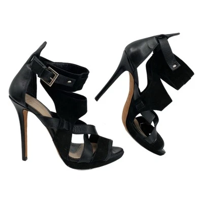 Tacones de aguja Herve Leger negros con tiras | Elegancia ultra alta Foto 1 de 4