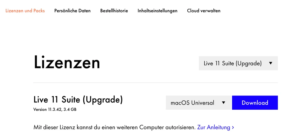 Ableton 11 Suite Vollversion - Lizenzübertragung Mac / PC  - Bild 1 von 1