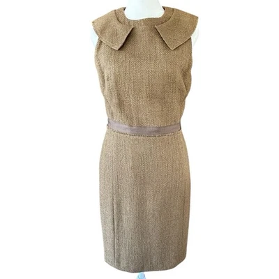 Milly of New York Wool Blend Boucle Dress Tailored Womens 4 Peter Pan Collar - Image 1 of 4