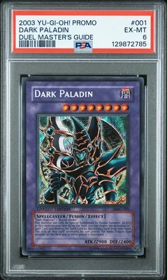 2003 Yu-Gi-Oh! Dark Paladin DMG-001 Limited Edition Secret Rare PSA 6 EX-MT - Image 1 of 2