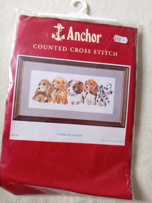 Anchor Dogs Puppies on Parade - Counted Cross Stitch Kit - Image 1 of 4