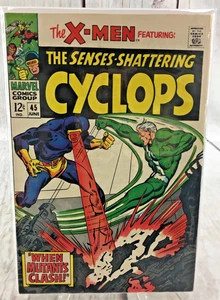 X-Men #45, 1968 Marvel Comics, Cyclops vs. Quicksilver, "When Mutants Clash!" - Imagen 1 de 8