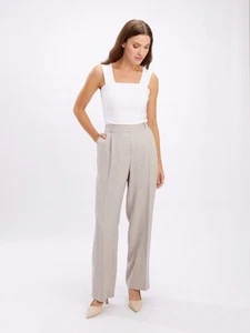 Frank Lyman Women’s Straight Leg Trousers Stretch Waist Oatmeal Size 10 NWT’s - Picture 1 of 15