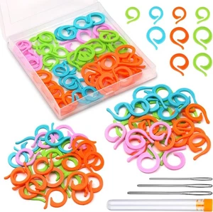 Yizzvb 50 Pcs Stitch Markers, Colorful Crochet Markers 50 Pcs, Color1  - Picture 1 of 7