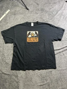 Vintage Monty Python Shirt Mens XL Black Holy Grail French Taunter Graphic 00s - Picture 1 of 7