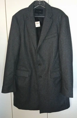 BANANA REPUBLIC MEN'S GRAY WOOL/NYLON/CASHMERE 3/4-LENGTH COAT-L-NWT-NICE - Image 1 of 4