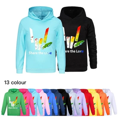 Share the love Kids Youtuber Hoodie Sweatshirt Boys Girls Hoody Top Pullover