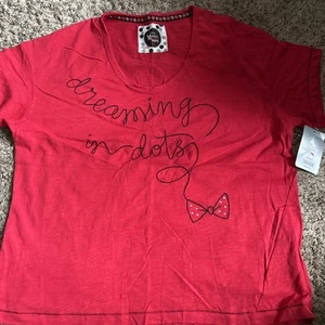 Disney Woman’s Minnie Mouse Tshirt Sz XL NWT Red - Picture 1 of 7