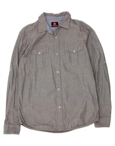 QUIKSILVER Mens Shirt Medium Grey Cotton BK06 - Picture 1 of 4