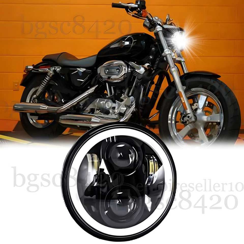 Faro LED de 5,75" para Harley Davidson Sportster 84 XL 1200 883 XL1200C XL1200X Foto 1 de 4