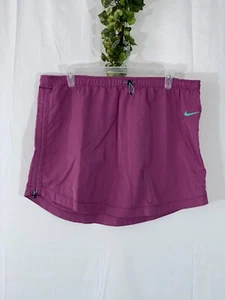 Women's Nike Standard Fit High Rise Nylon Swoosh Skirt Pink - Picture 1 of 5