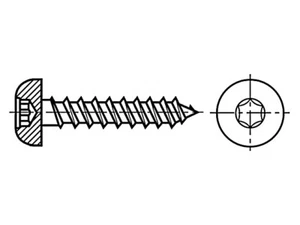100X 3366916 Schraube SPAX® für Holz 4,5x12 Kopf: Zylinder Torx® WIROX® BOSSARD - Bild 1 von 1