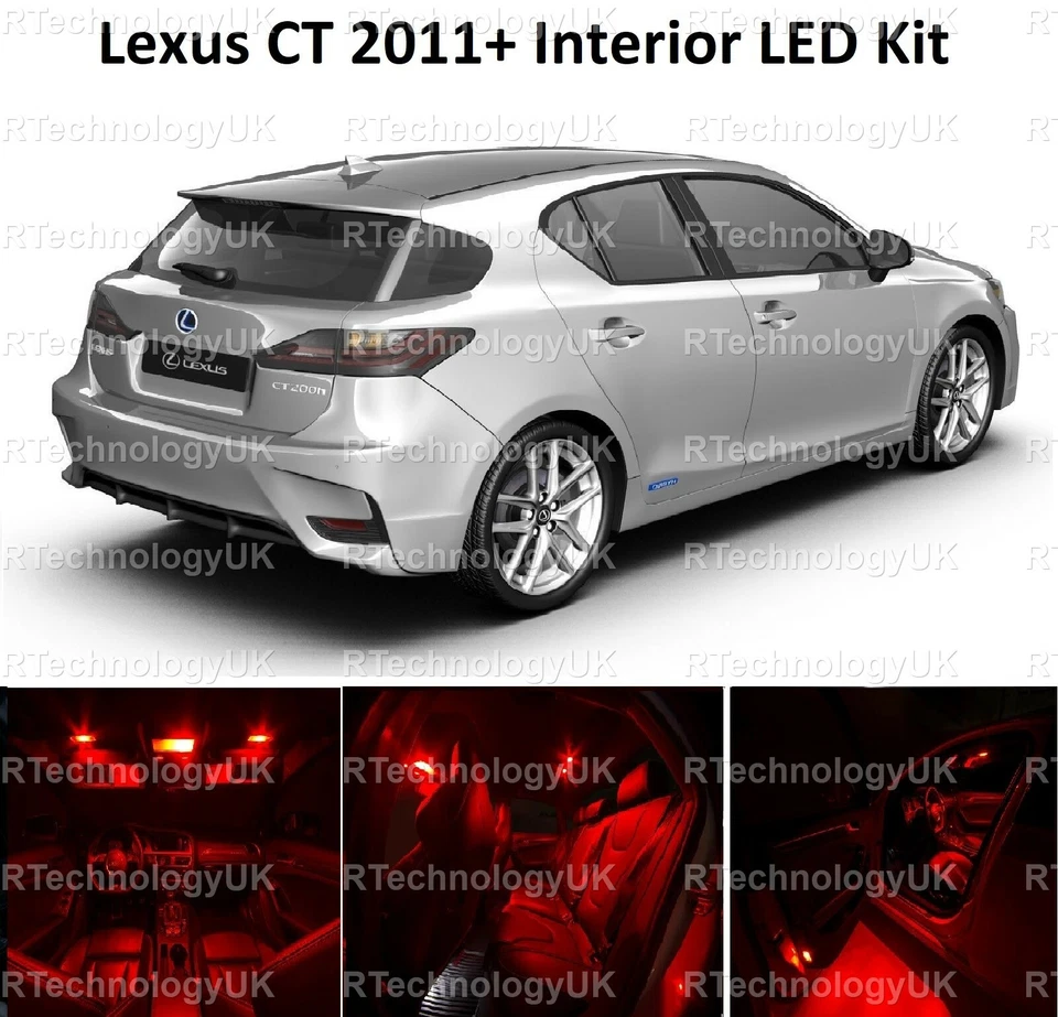 RED PREMIUM LEXUS CT 2011+ KIT DE LUCES LED INTERIORES DE XENÓN CT200H Foto 1 de 1
