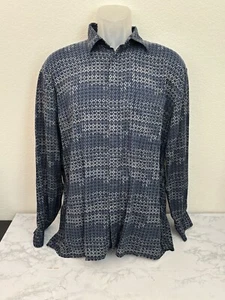 Vtg Reunion Menswear Men L Shirt Multicolor Long Sleeve Button Up 100% Cotton Z1 - Picture 1 of 4