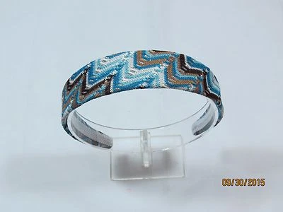 Diadema para mujer de tela tribal azteca colorida brillante D Foto 1 de 2