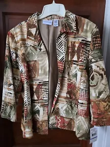 Alfred Dunner Women’s Lightweight Floral Jacket Open Front Size 18 Retail $68 - Picture 1 of 3