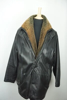 Versace Classic Leather Lamb Shearling Removeable Shawl Collar Jacket Sz 50 eu - Image 1 of 4