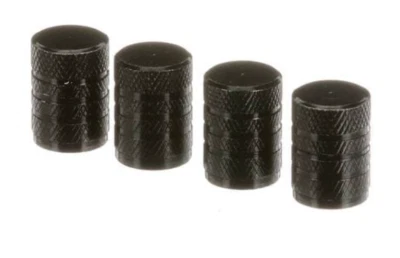4PK Tapas de válvula de neumático negro de aluminio moleteado de 5/8 pulgadas Monkey Grip - 72324MG Foto 1 de 4