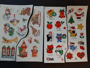 Vtg Hallmark CHRISTMAS Cute Holiday Stickers Scrapbook Holiday Card Making 1982 - Picture 1 of 3