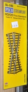 Peco HO/OO SL-193 Short Crossing Code 75 Nickel Silver Rail Insulfrog New in Box - Picture 1 of 1