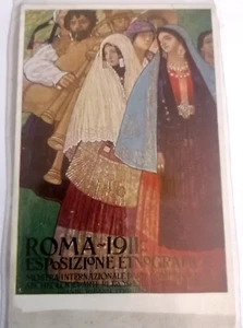 PUBBLICITARIA Illust. ESPOSIZIONE ETNOGRAFICA ROMA 1911 - Foto 1 di 2