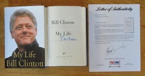 President BILL CLINTON signed MY LIFE 2004 1st Edition Book PSA Letter AO07978 - Picture 1 of 4