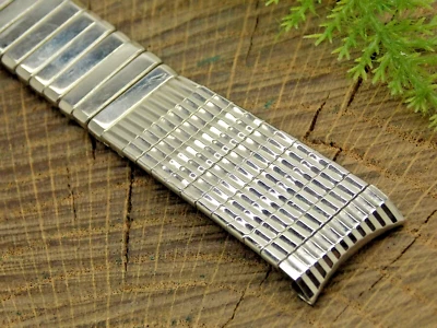 Correa de reloj Baldwin vintage usada 17,5 mm acero inoxidable pulsera de expansión Foto 1 de 4