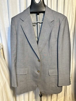 Vintage Lord Essex For Gregory’s Me. Mens Light Grey Wool Jacket Sz 42R Used - Image 1 of 4